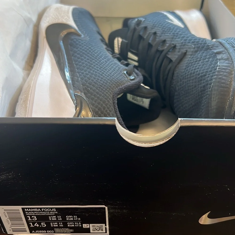 Nike Mamba Focus Black/White mens size 13 - Picture 16 of 16